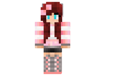 Cute Pink Girl Skin - Minecraft 1.14.3