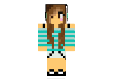 Girl With Headphones Skin - Minecraft 1.14.3